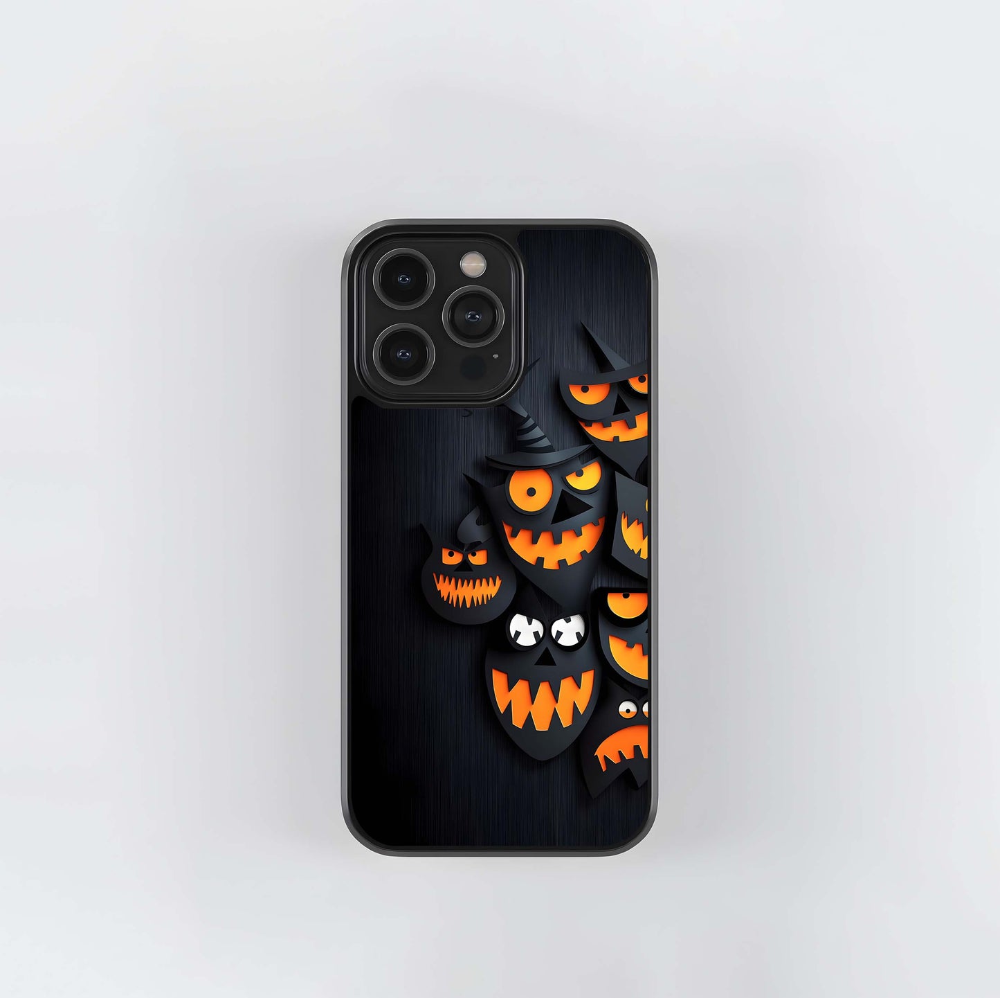 Black & Orange Haunt Glass Case