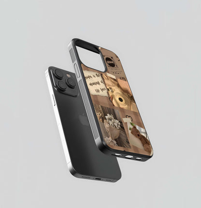 Cozy Vintage Collage Glass Case