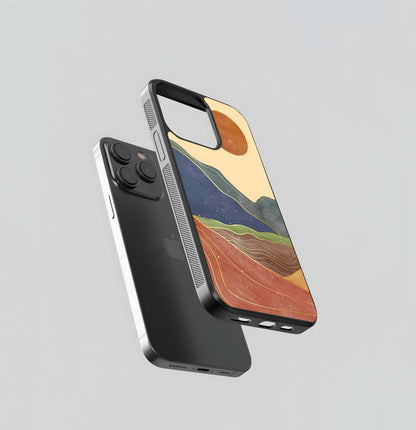Abstract Mountain Glow Glass Case
