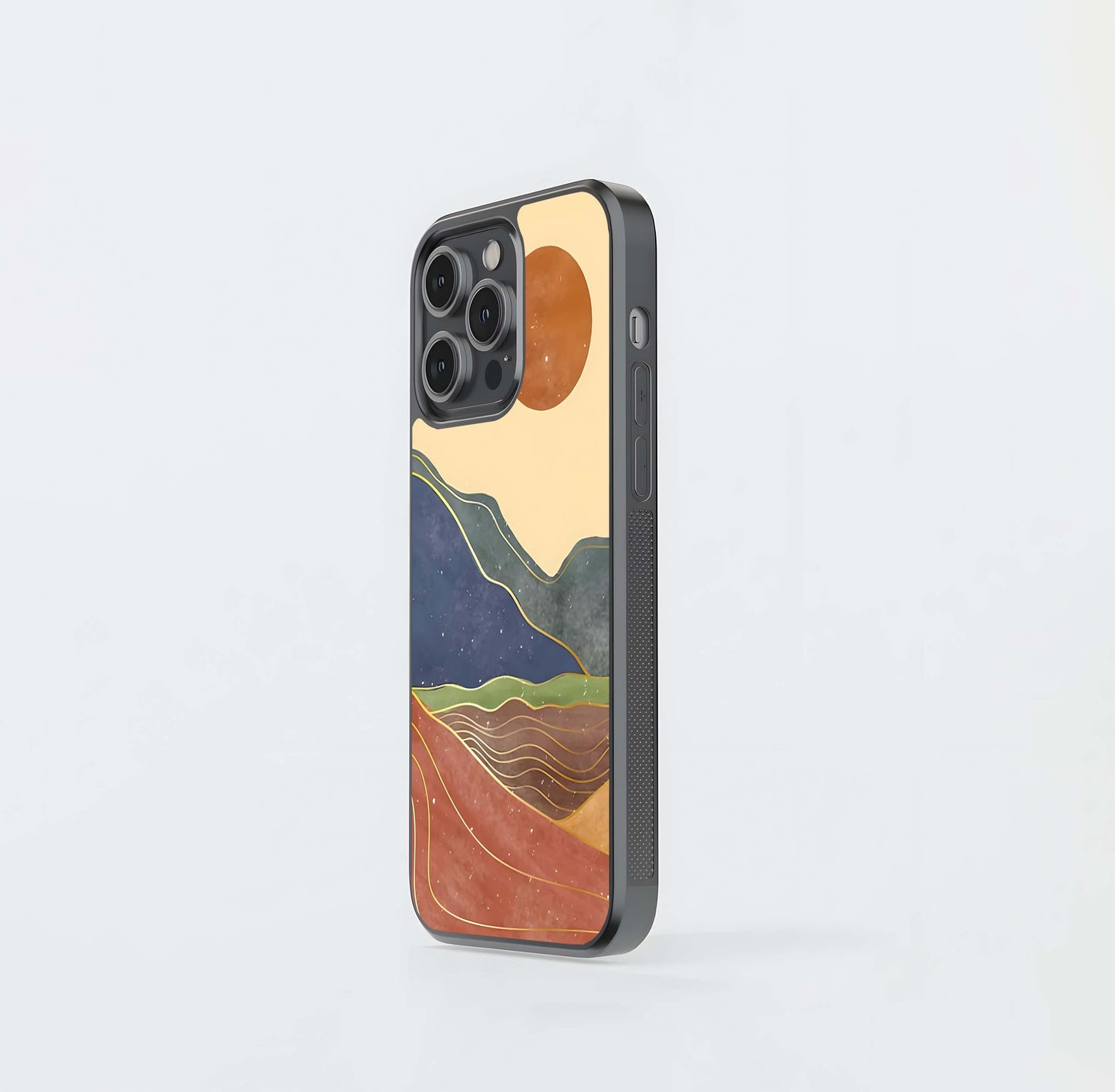 Abstract Mountain Glow Glass Case