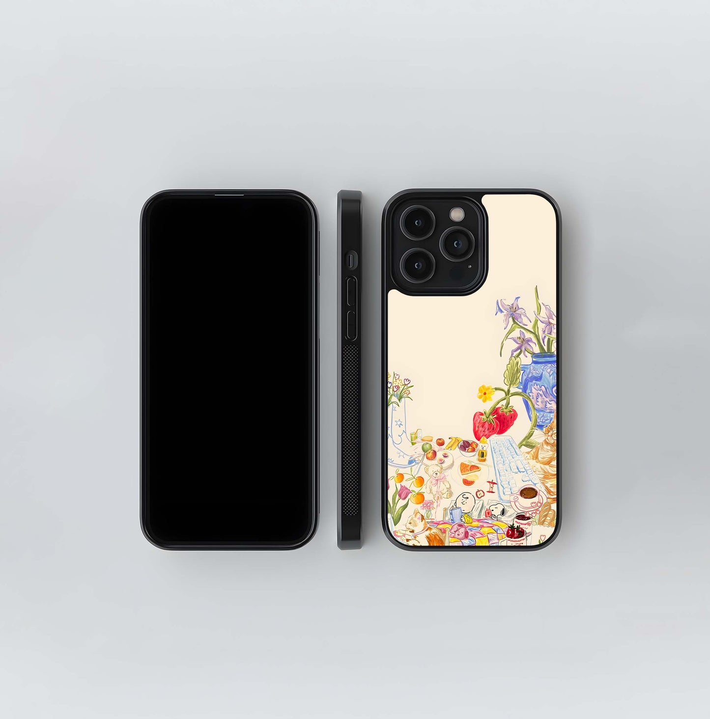 Aesthetic Retro Bloom Board Glass Case
