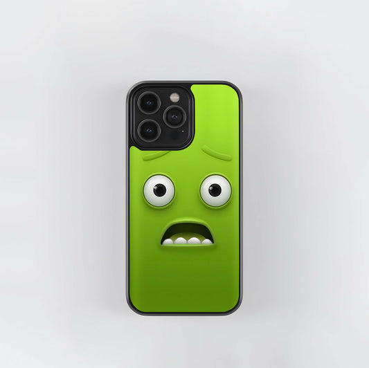 3D Bright Green Face of ShockWorry Glass Case