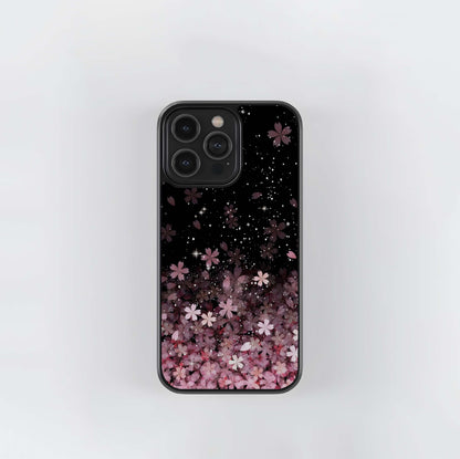 Small Starry Flowers Glass Case / Cover