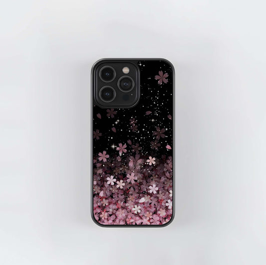Small Starry Flowers Glass Case / Cover
