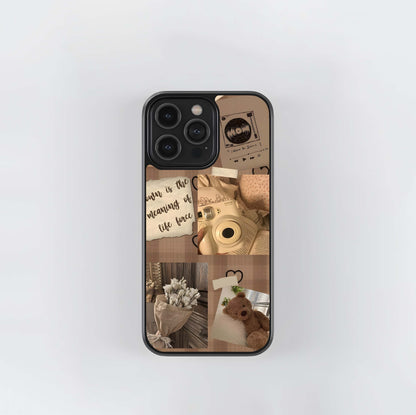 Cozy Vintage Collage Glass Case