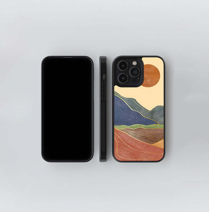 Abstract Mountain Glow Glass Case
