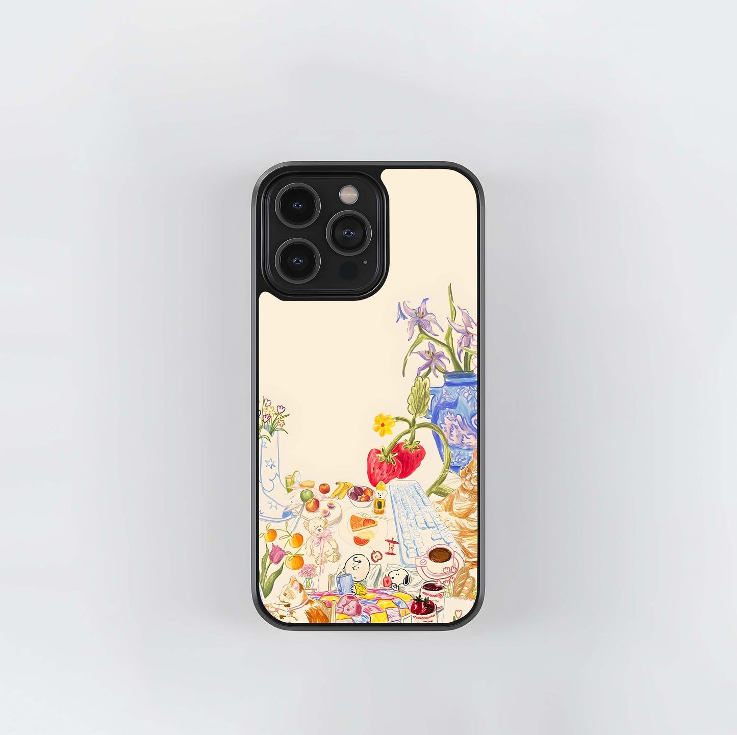 Aesthetic Retro Bloom Board Glass Case