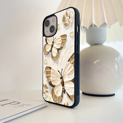 Smooth Butterfly Style Glass Case