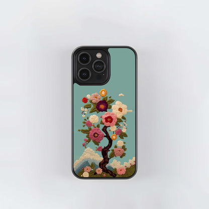 Blossoms Beyond Mountains Printed Glass Case