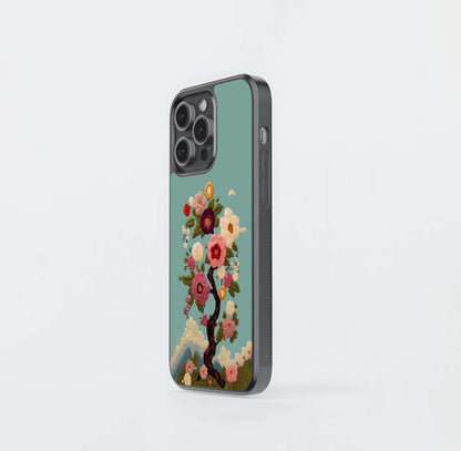 Blossoms Beyond Mountains Printed Glass Case