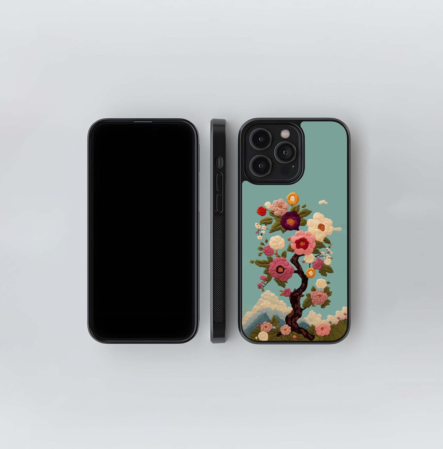 Blossoms Beyond Mountains Printed Glass Case
