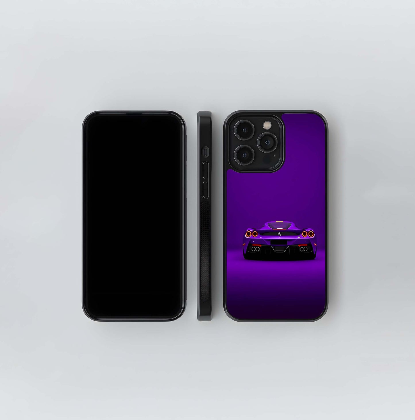 Purple Ferrari Elegance Glass Case