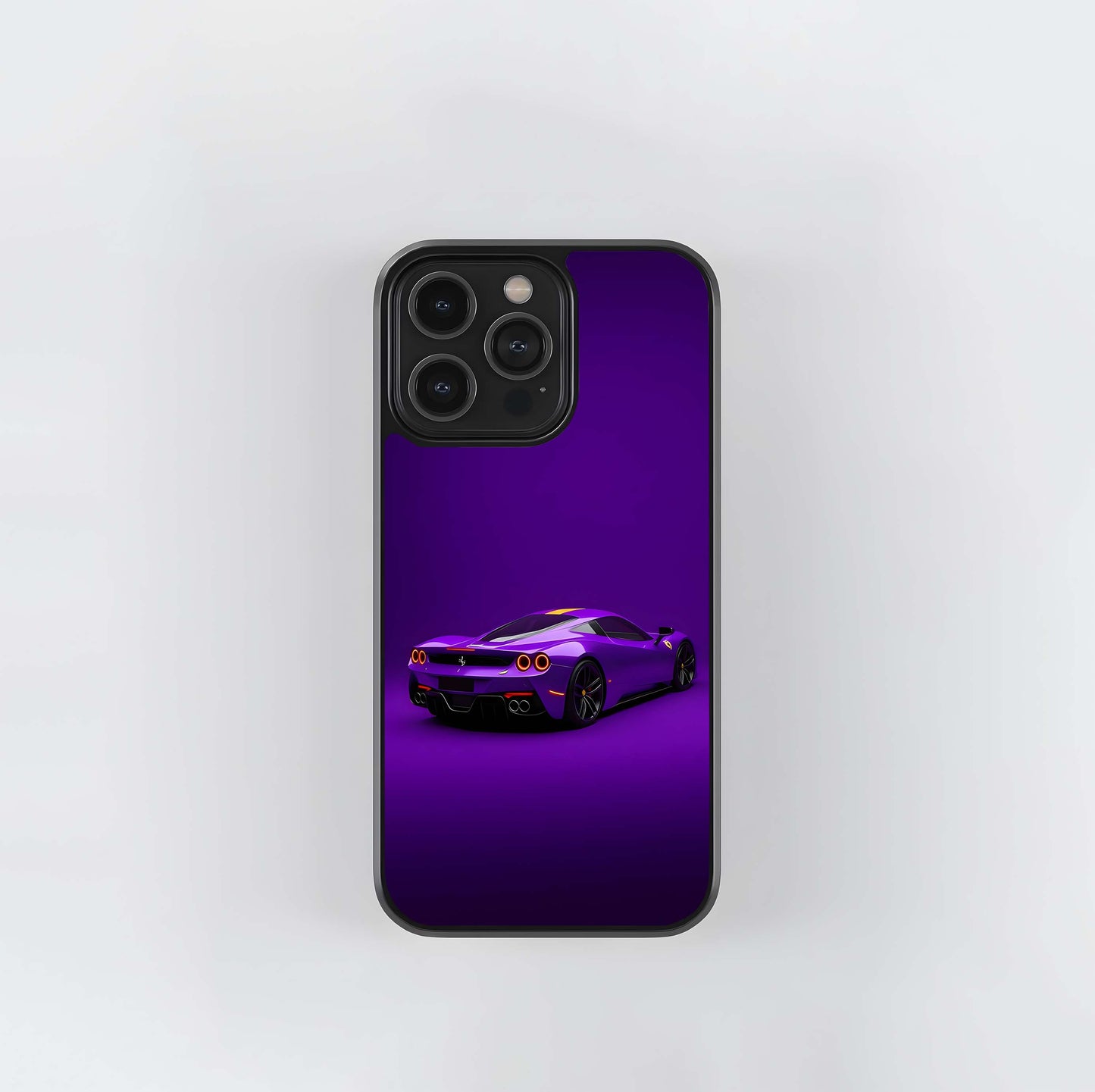 Purple Ferrari Supercar Glass Case