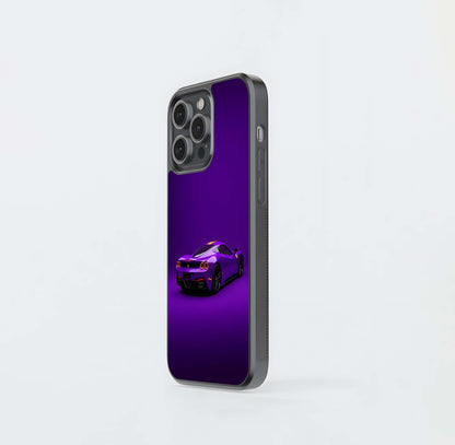 Purple Ferrari Supercar Glass Case