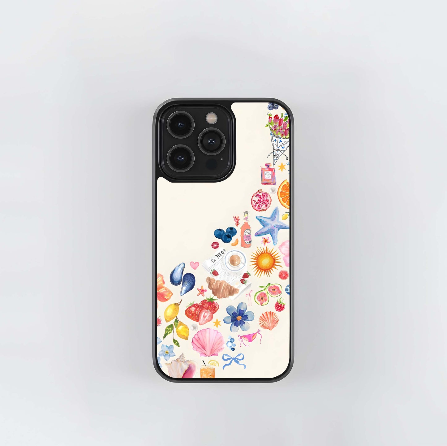 Aesthetic Colorful Doodles Glass Case
