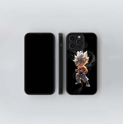 Chibi GokuSaiyan with Dragon Sketch Glass Case