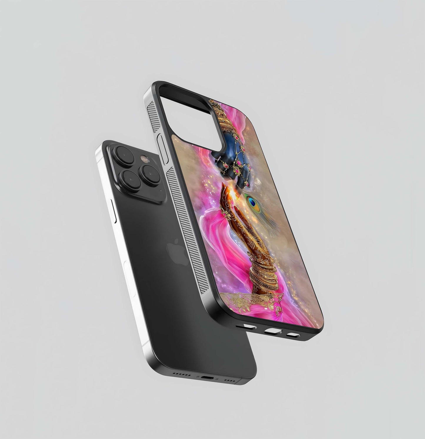 radha krishna Glass Case