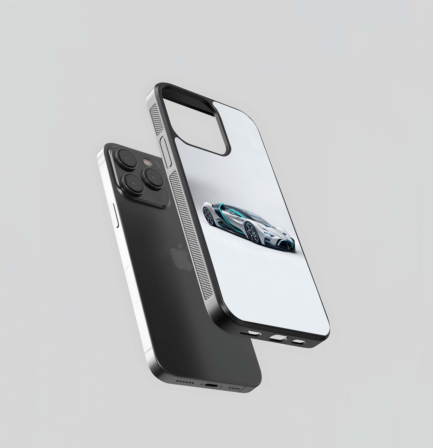 Futuristic Neon Racer Glass Case