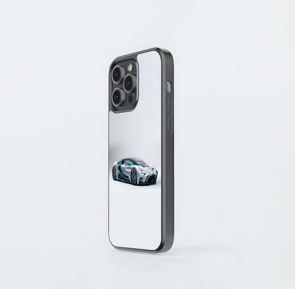 Futuristic Neon Racer Glass Case