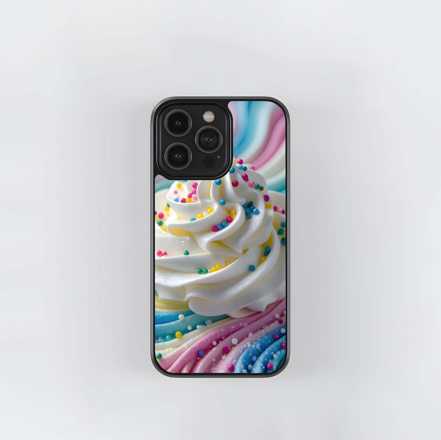 Rainbow Sprinkles Whipped Swirl Glass Case
