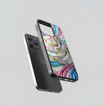 Rainbow Sprinkles Whipped Swirl Glass Case