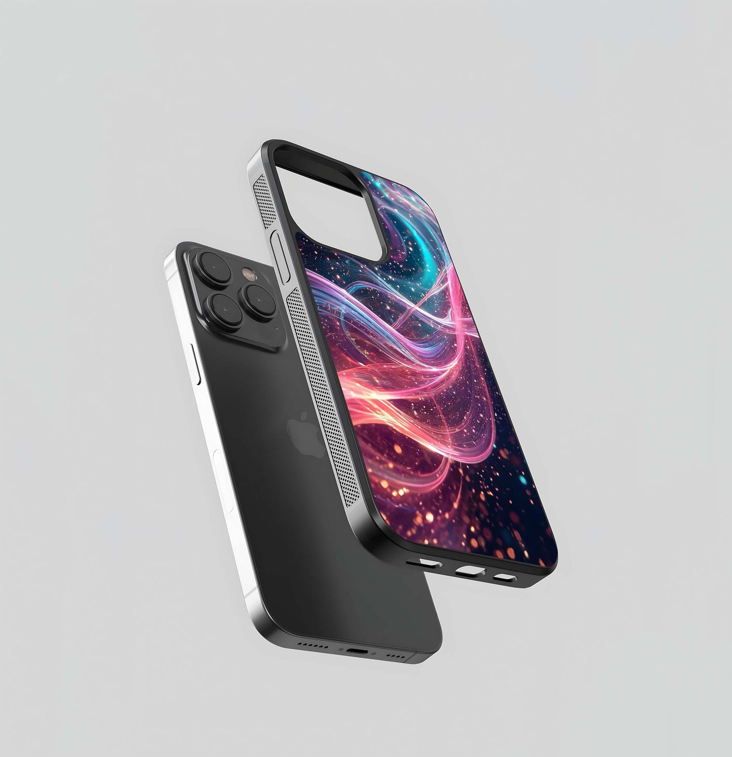 Galactic Neon Stream Glass Case