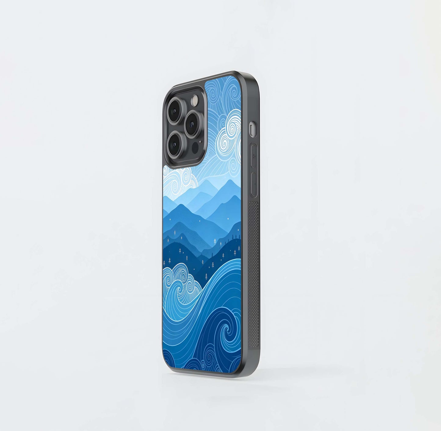 Blue Horizon Swirls Glass Case
