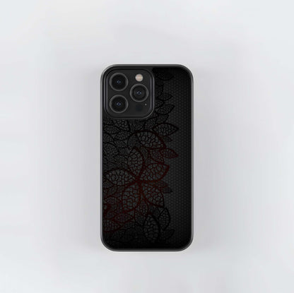 Lace Bloom Hex Texture Glass Case