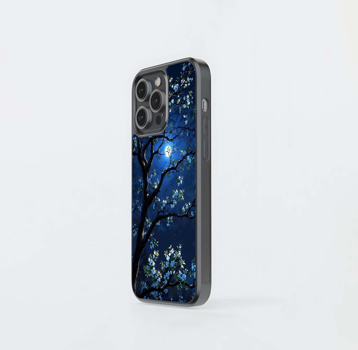 Midnight Blossom Glass Case