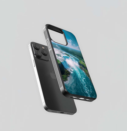 Aqua Blue Cascade Glass Case