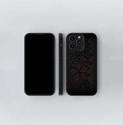 Lace Bloom Hex Texture Glass Case