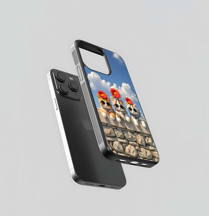 Floral Kitty Squad Glass Case