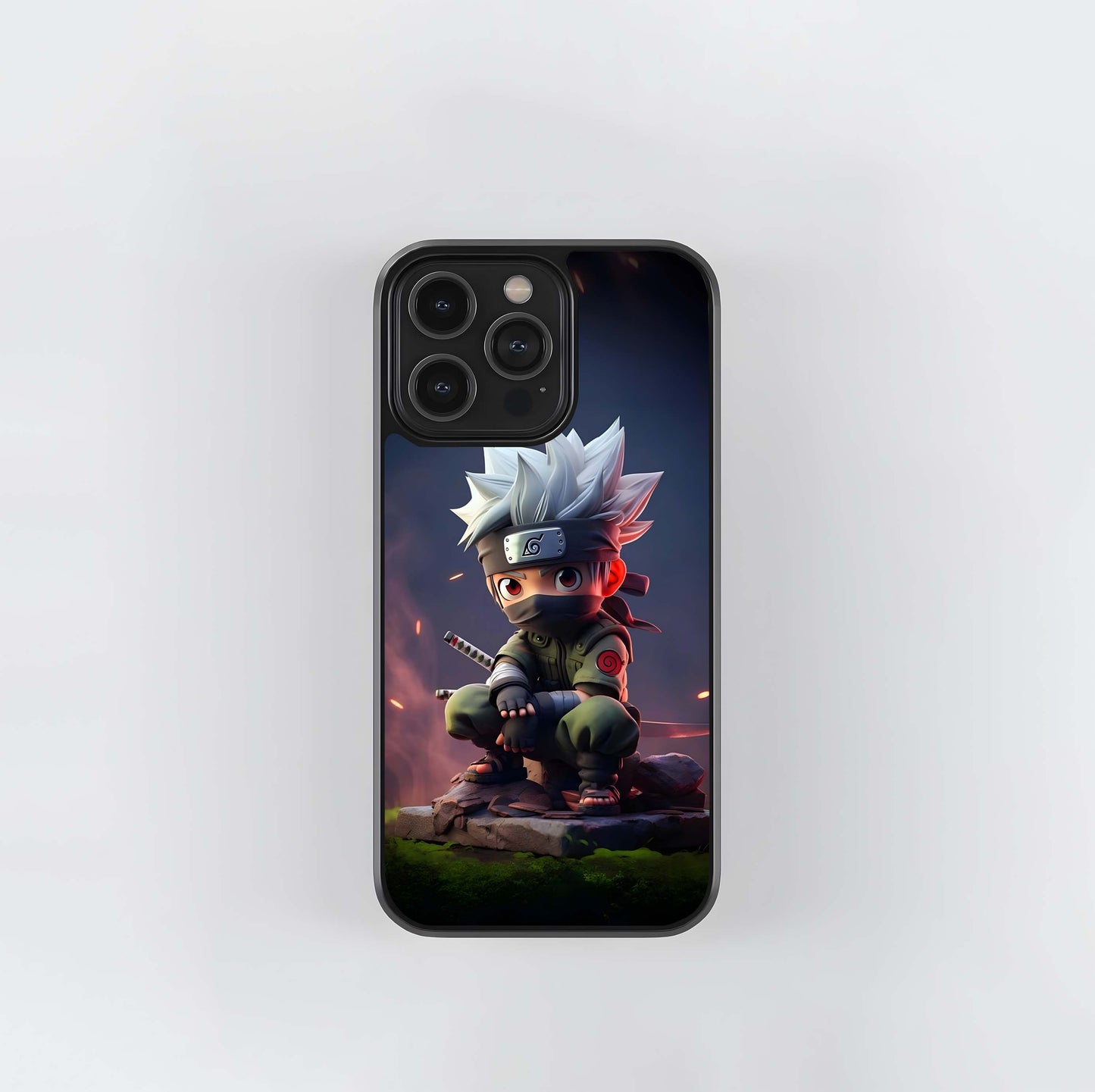 Chibi Kakashi Hatake Ninja Glass Case