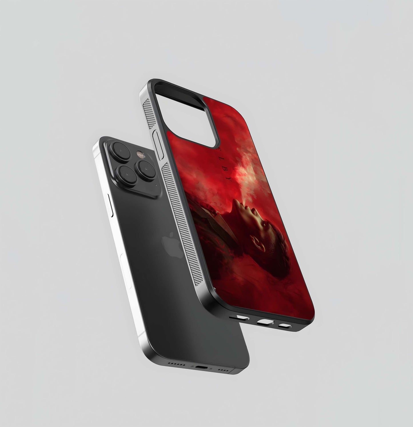 Red Smoke Aesthetic Glass Case