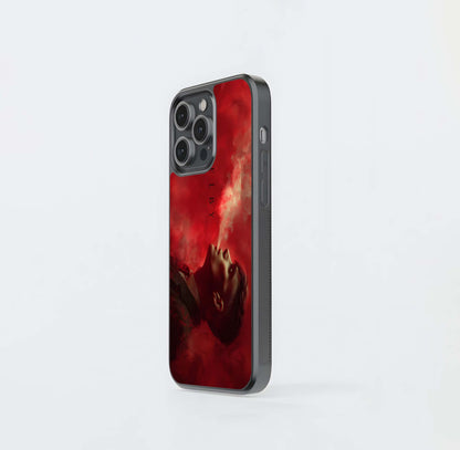 Red Smoke Aesthetic Glass Case