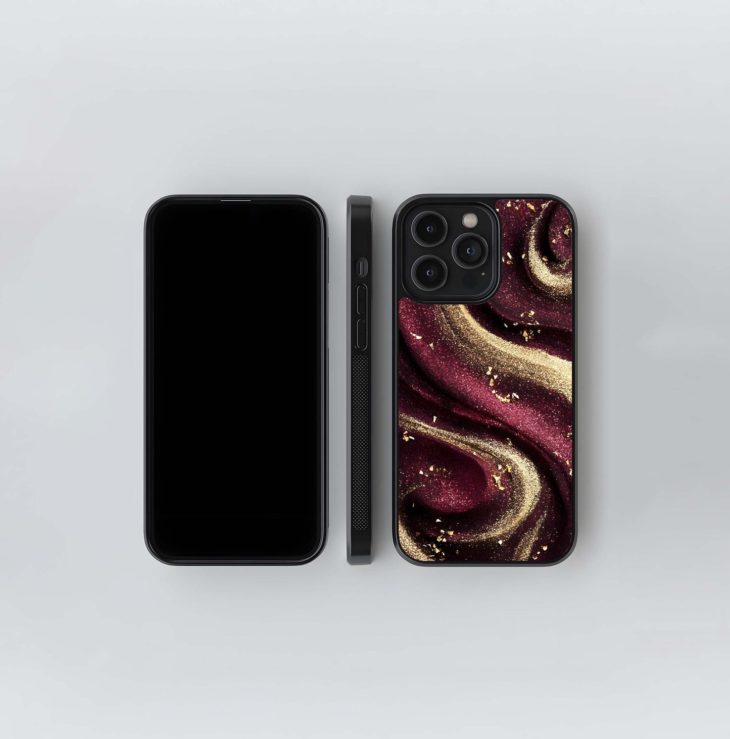 Garnet Silk Glass Case