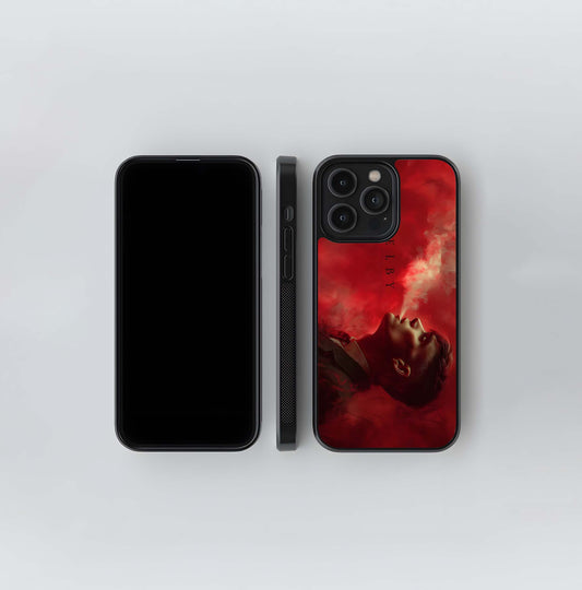 Red Smoke Aesthetic Glass Case