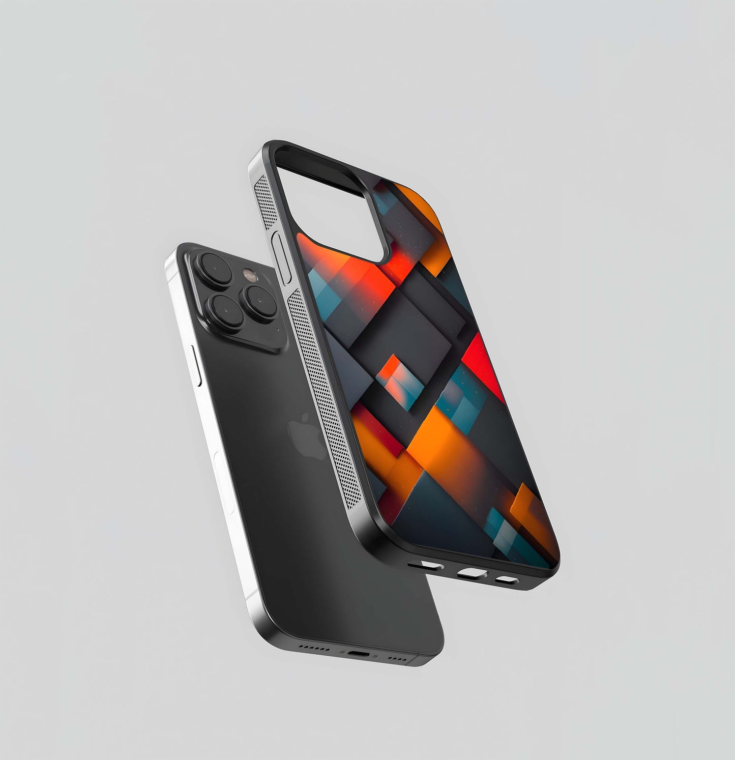 Geometric Shadow Blocks Glass Case