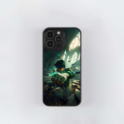 Rock Lee Action Pose Glass Case