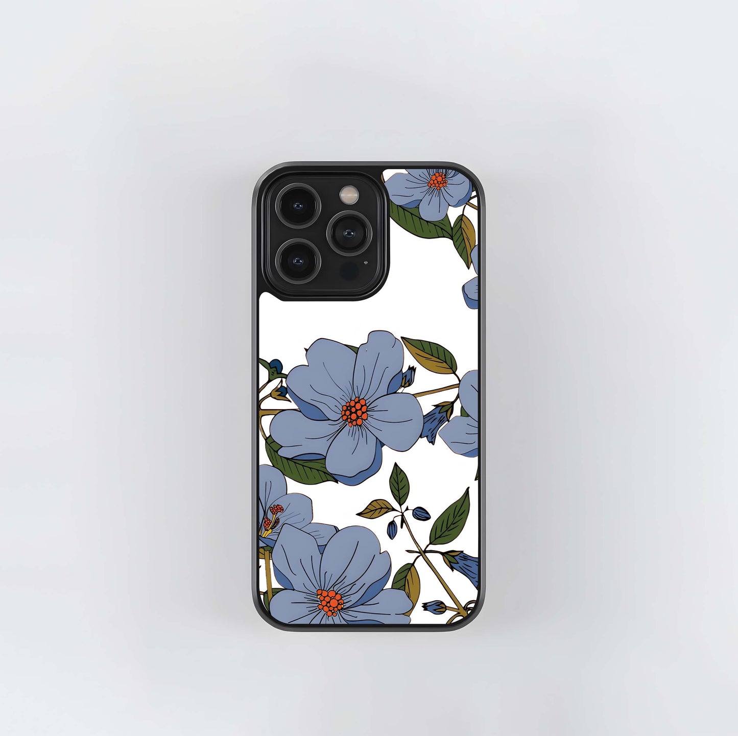 Blue Nigikala Flower Glass Case