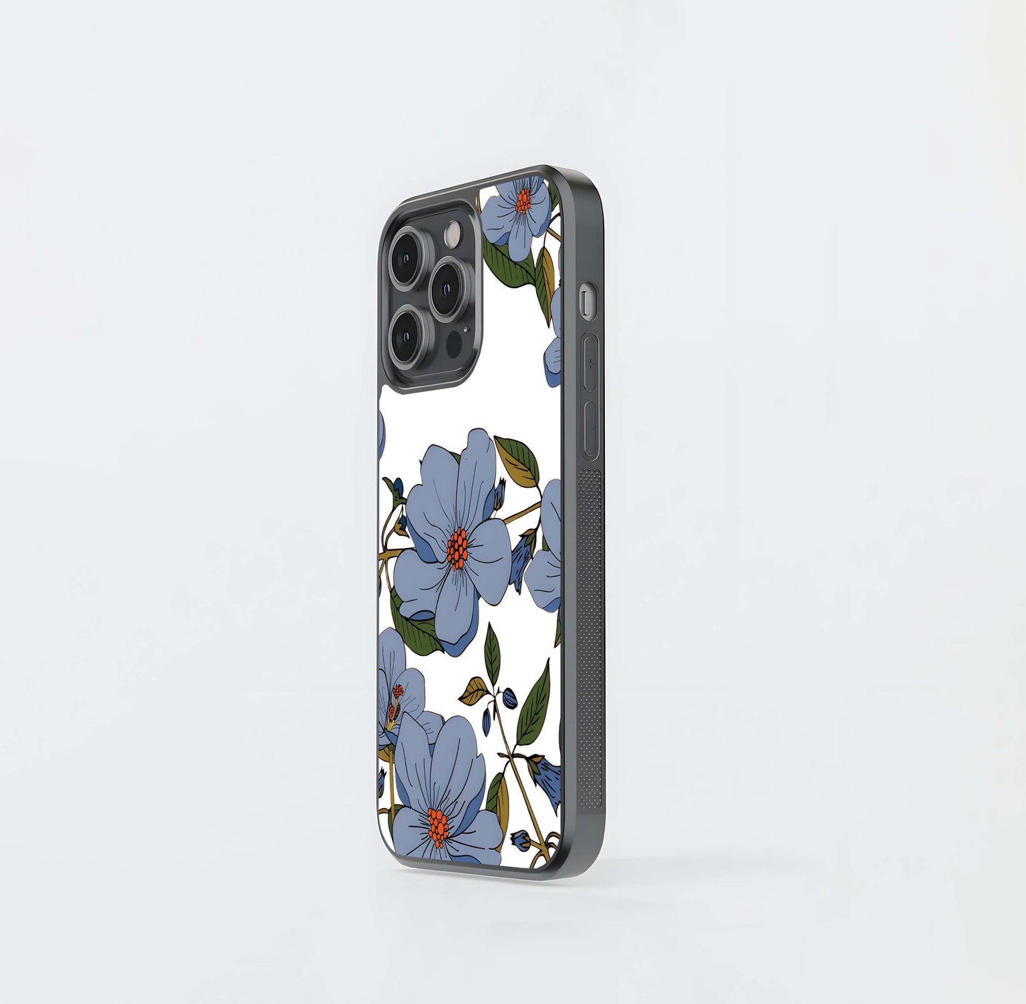 Blue Nigikala Flower Glass Case