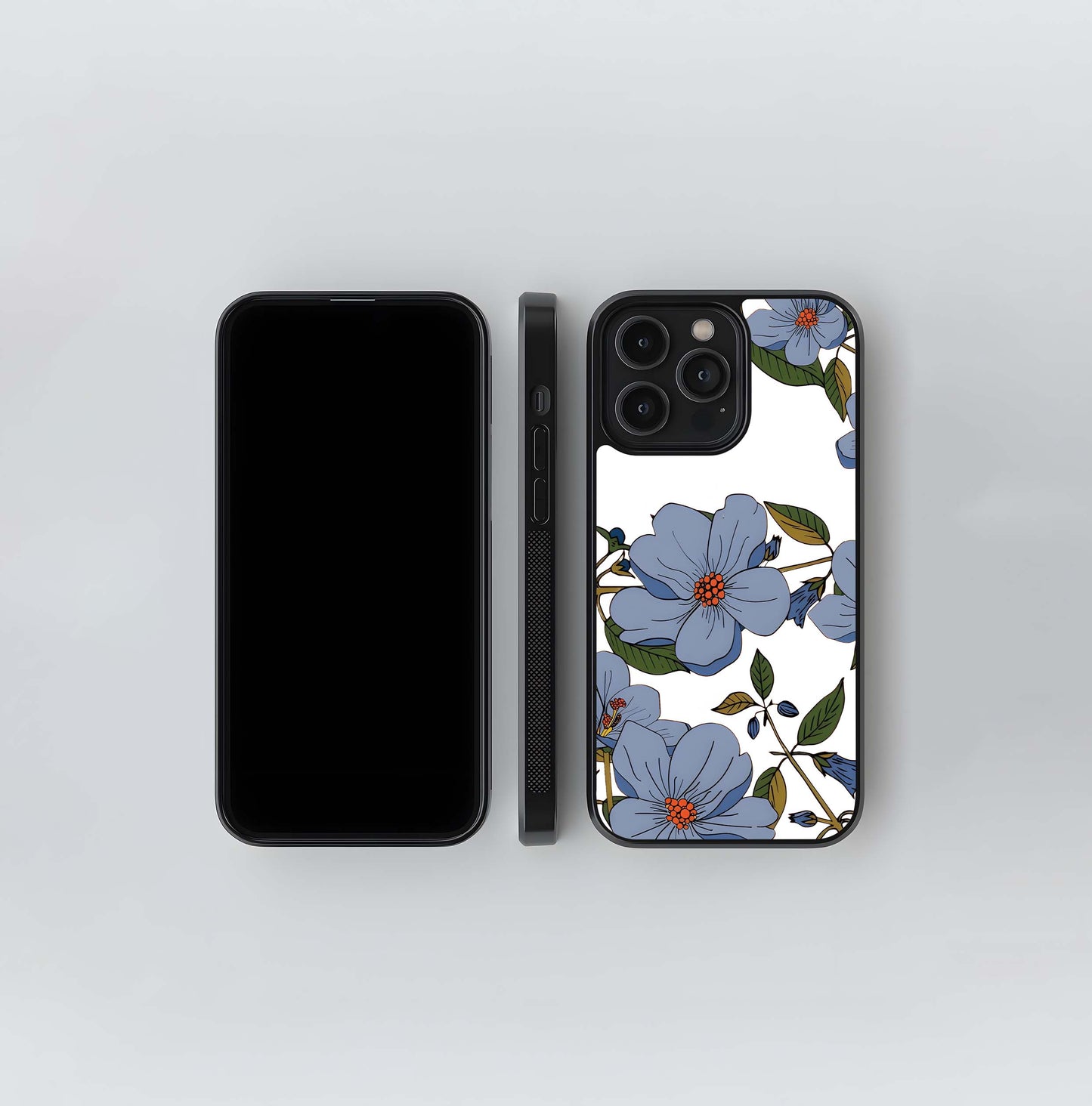 Blue Nigikala Flower Glass Case