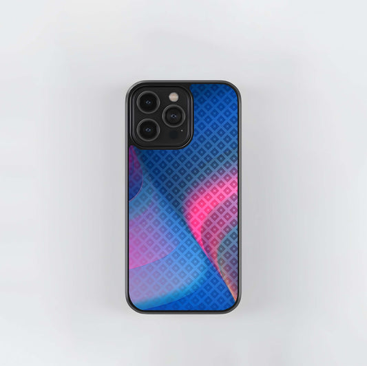 Geometric Wave Overlay Glass Case