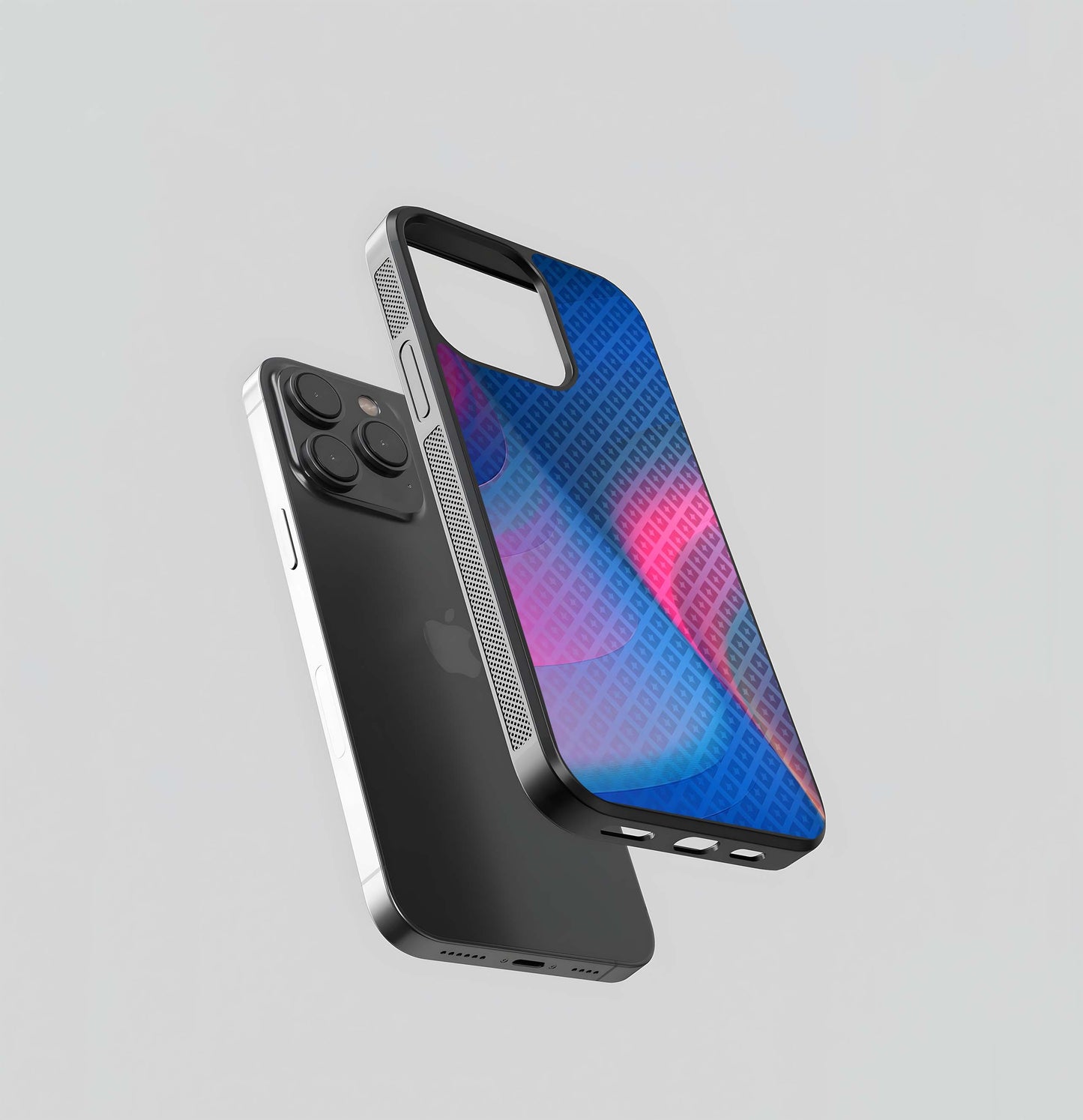 Geometric Wave Overlay Glass Case