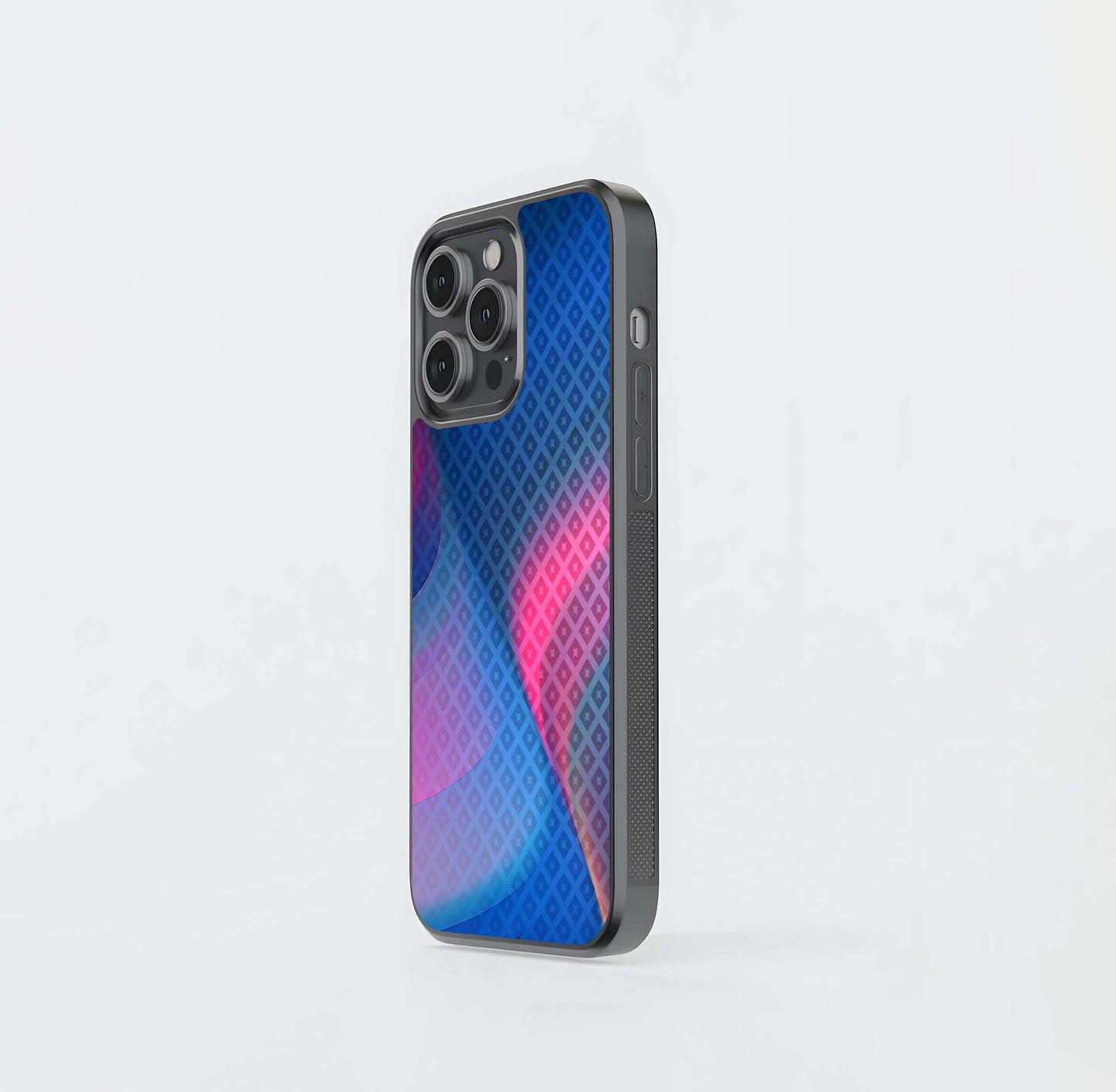 Geometric Wave Overlay Glass Case