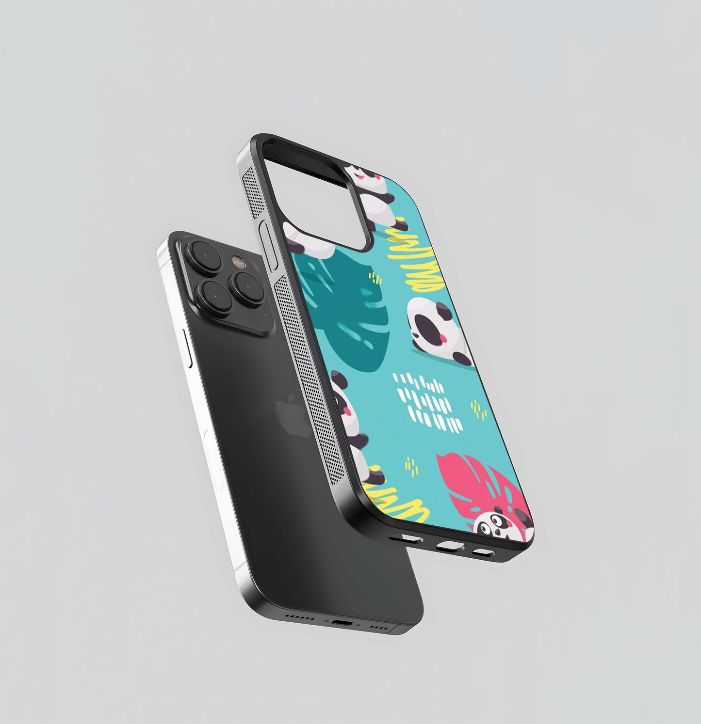 Blue panda Glass Case