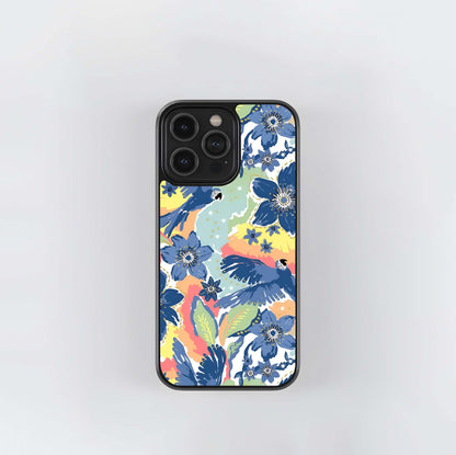Blue Parrot Garden Glass Case