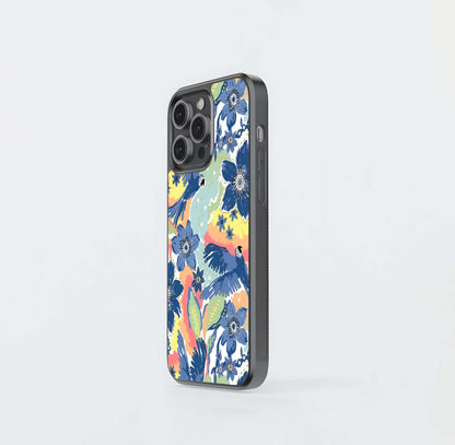 Blue Parrot Garden Glass Case