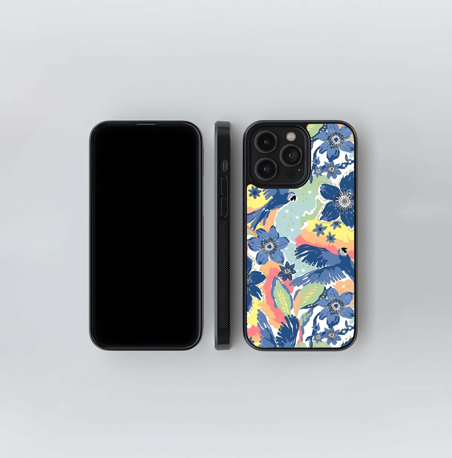 Blue Parrot Garden Glass Case