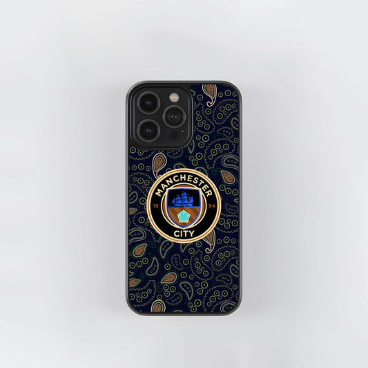 Man City Paisley Crest Glass Case